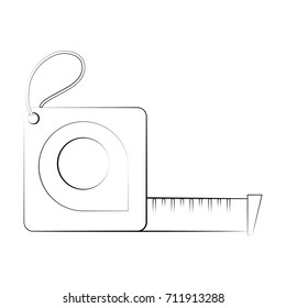 measuring tape tool icon image