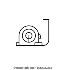 Measuring tape tool icon. Simple line, outline vector of construction tools icons for ui and ux, website or mobile application