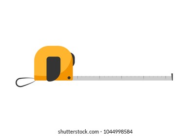 Icono de herramienta de cinta de medida. Imagen de vector aislada en fondo blanco