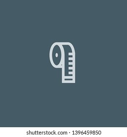 Measuring Tape vector icon. Measuring Tape concept stroke symbol design. Thin graphic elements vector illustration, outline pattern for your web site design, logo, UI. EPS 10.