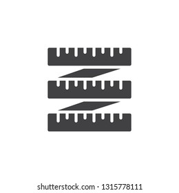 Measuring tape vector icon. filled flat sign for mobile concept and web design. Clothmeasure simple glyph icon. Diet symbol, logo illustration. Pixel perfect vector graphics