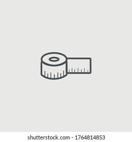 Measuring tape vector icon illustration sign