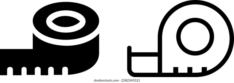 Measuring Tape Vector Icon Set – Tools and Measurement Design Elements
