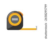 Measuring tape vector illustration, construction tool for carpentry and house repair. Measuring tape clip art
