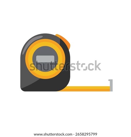 Measuring tape vector illustration, construction tool for carpentry and house repair. Measuring tape clip art