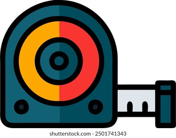 Measuring tape vector, industrial vector.