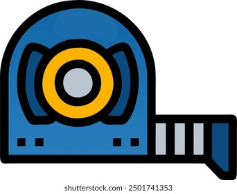 Measuring tape vector, industrial vector.