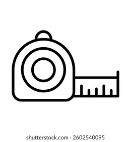 Measuring tape Vector Line Icon Design