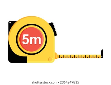 Measuring tape work tools clipart vector flat design isolated on white background