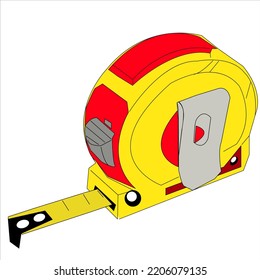 measuring tool. flat simple cartoon and mascot style. suitable for symbol logos and shirt designs