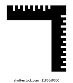 
Measuring tool, ruler glyph  icon
