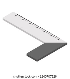 Measuring tool, ruler isometric  icon