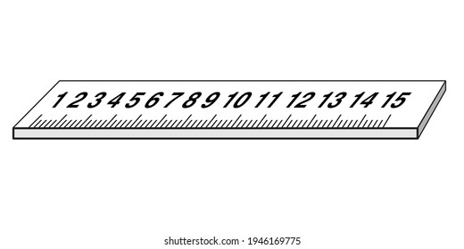 Measuring tool. Ruler for school and business. 
Vector illustration. 