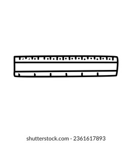 Measuring Tools, Ruler Vector doodle illustration
