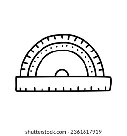Measuring Tools, Ruler Vector doodle illustration