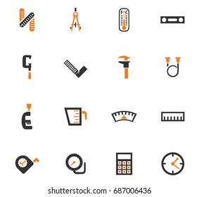 Measuring tools vector icons for user interface design