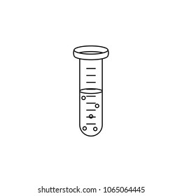 measuring tube icon. Element of measuring instruments for mobile concept and web apps. Thin line  icon for website design and development, app development. Premium icon on white background