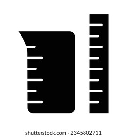 Icono De Glifo De Utensilios De Medición Para Uso Personal Y Comercial.
