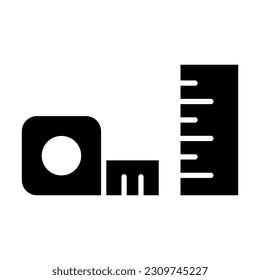 Measuring Vector Glyph Icon For Personal And Commercial Use.
