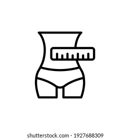 Measuring Waist icon in vector. Logotype