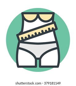 Measuring Waist Vector Icon