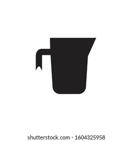Measuring water cup icon. Big drink cup symbol. Logo design element
