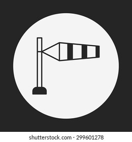 Measuring wind speed icon