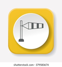 Measuring wind speed icon