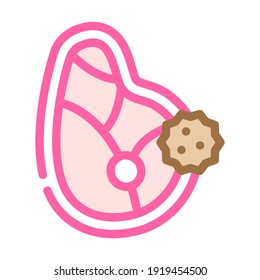 meat allergy color icon vector. meat allergy sign. isolated symbol illustration