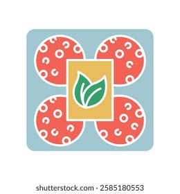 Meat analogue flat icon. Vector isolated element. 
