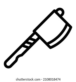 Meat axe icon. Outline meat axe vector icon for web design isolated on white background