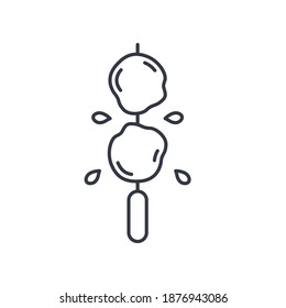 Meat ball icon, linear isolated illustration, thin line vector, web design sign, outline concept symbol with editable stroke on white background.