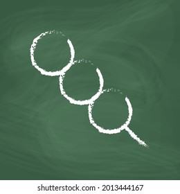 Flecha arriba línea Icono diseño tiza blanca. Dibuja una imagen en la pizarra.