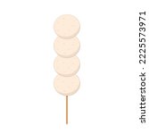 Meat ball stick vector. Meat ball stick on white background.