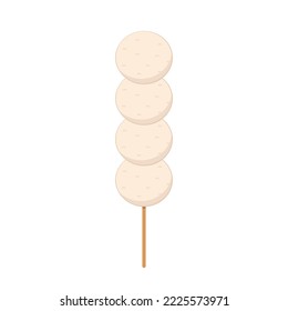 Meat ball stick vector. Meat ball stick on white background.