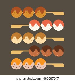 Meat ball, vector, Illustration.