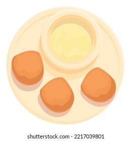 Meat balls icon cartoon vector. Prague travel. Country culture