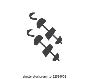 Meat Barbecue icon vector - testy barbecue vector 