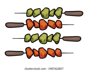Fleischbruchsgrafik, Vektorgrafik einzeln