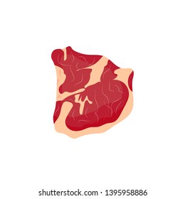 Meat, beef cut, kobe beef, raw meat color icon. Element of beef meat parts illustration. Premium quality graphic design icon. Signs and symbols collection icon