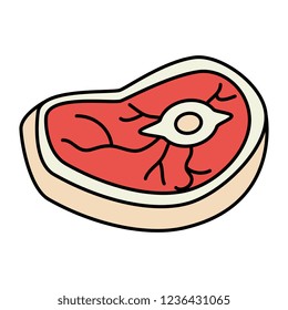 meat beef isolated icon
