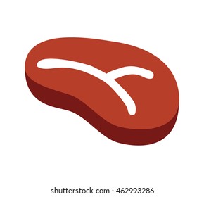 meat beef isolated icon vector illustration design