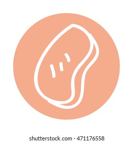 meat beef isolated icon vector illustration design