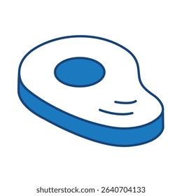Meat Blue Line Icon. Fitness, Health, Healthy Lifestyle, Wellbeing, Exercise, Health Care, Sport, Workout Editable Stroke Vector Illustration