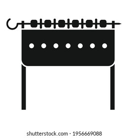 Icono de brasero de carne. Ilustración simple del icono del vector del brasero de carne para el diseño web aislado en fondo blanco