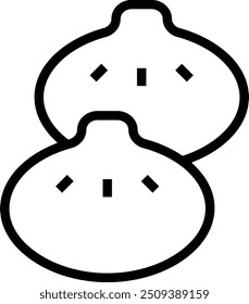 meat bun icon. Thin linear style design isolated on white background