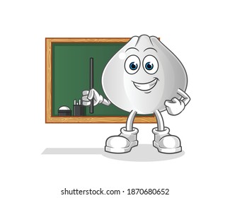 vector del profesor de bollo de carne. personaje de caricatura