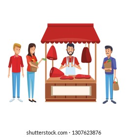 meat butcher cartoon
