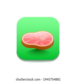 Símbolo del vector del logotipo del carnicero de carne Estilo de diseño