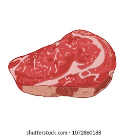 meat cartoon vector graphic with white background